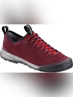 Arc’teryx Acrux SL Approach Leather GTX Burgundy Suede Gore-Tex Vibram Shoes